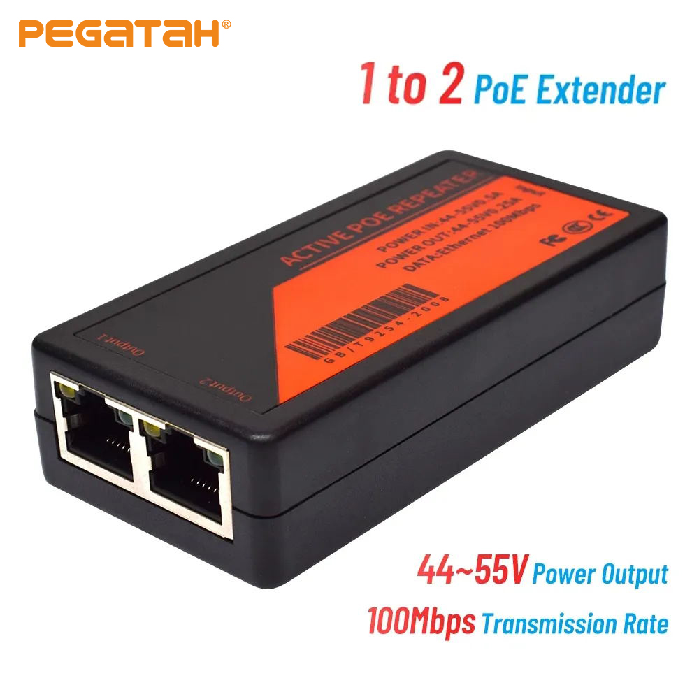 Power Over Ethernet - 1 to 2 Ports PoE Extender