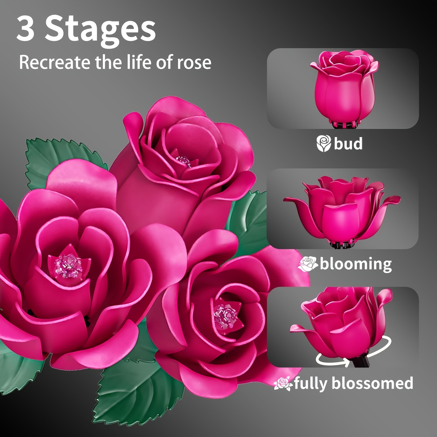 JAKI 7pcs Rose Bouquet Buildin - Office Technician recension och pris