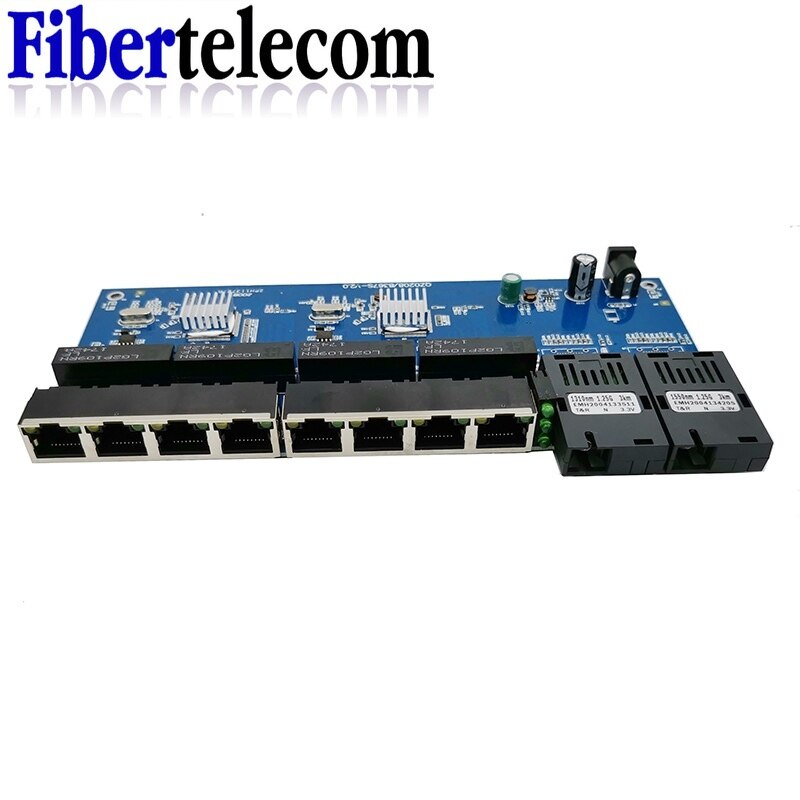 Reverse PoE Switch 8 RJ45 2 SC - Power Over Ethernet recension och pris