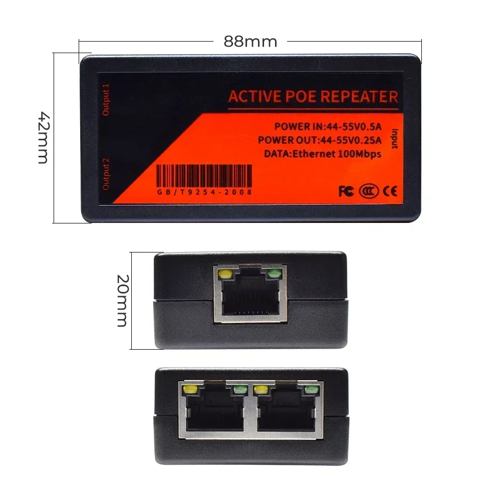 1 to 2 Ports PoE Extender 100M - Power Over Ethernet recension och pris